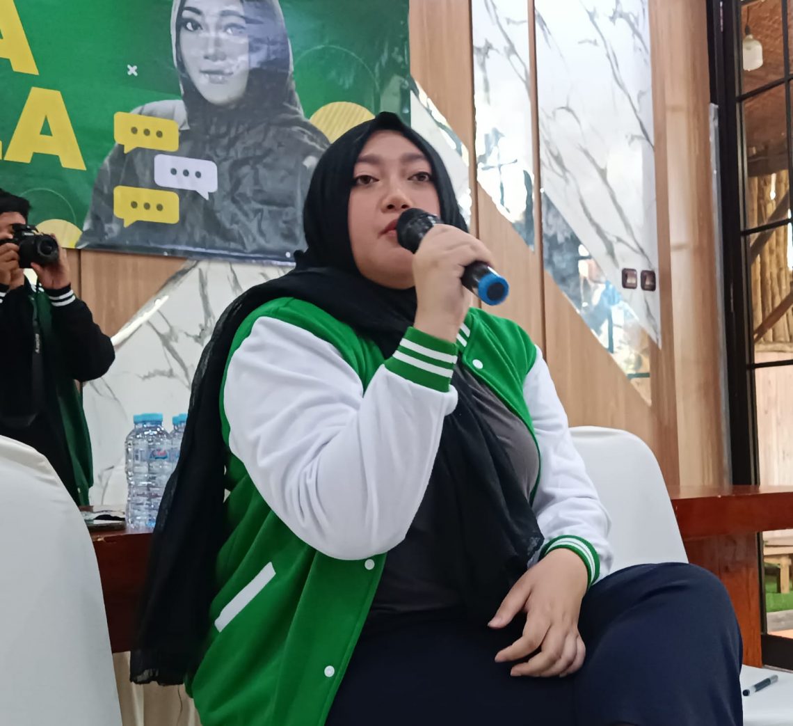 Caleg DPR RI dapil Malang Raya dari PPP, Asandra Salsabila. Foto: Yona Arianto/Tugu Jatim