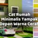 Cat rumah minimalis tampak depan warna cerah