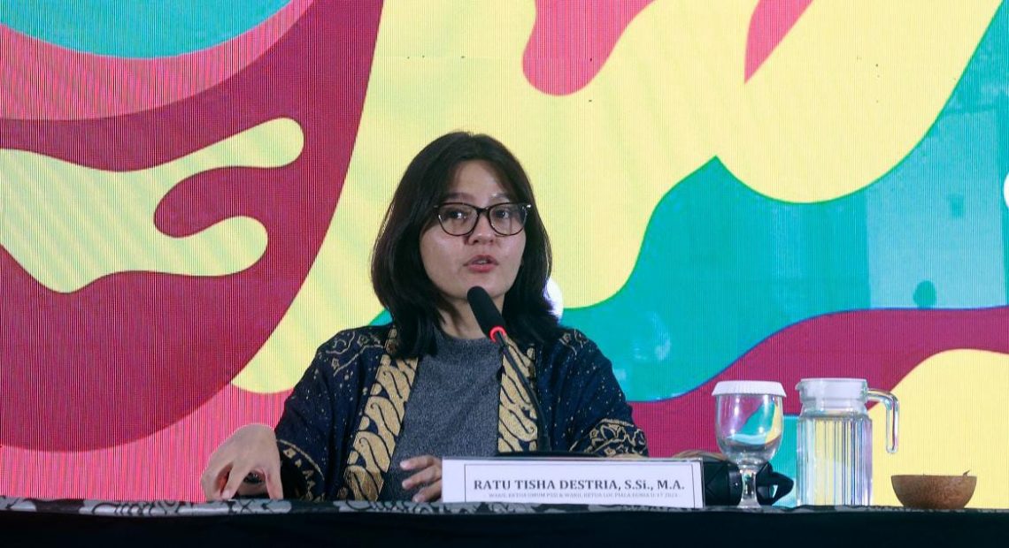 Wakil Ketua PSSI, Ratu Tisha, di Surakarta, pada Jumat (1/12/2023). Foto: LOC PDU17 2023
