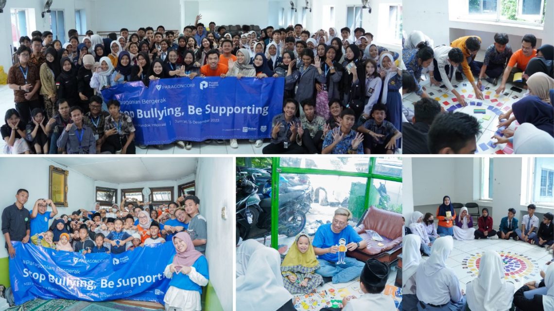 Momen kebersamaan Paragon Corp, Pondok Inspirasi, dan siswa/i Jabodetabek dalam kegiatan Program CSR Paragonian Bergerak di Panti Asuhan Graha Yatim, Yayasan Domyadhu, Pondok Yatim, dan Dhuafa Srengseng, Jakarta Selatan, pada Jumat (15/12/2023) serta SMA Taruna Andigha pada acara Paradigma Pelajar, Kota Bogor, Jawa Barat, pada Sabtu (16/12/2023). Foto: dok Pondasi