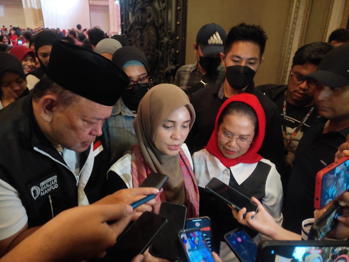 Istri Ganjar Pranowo, Siti Atikoh. Foto: Izzatun Najibah/Tugu Jatim