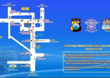 Rekayasa Lalin Tahun Baru 2024, Polres Mojokerto Pantau Jalur Wisata
