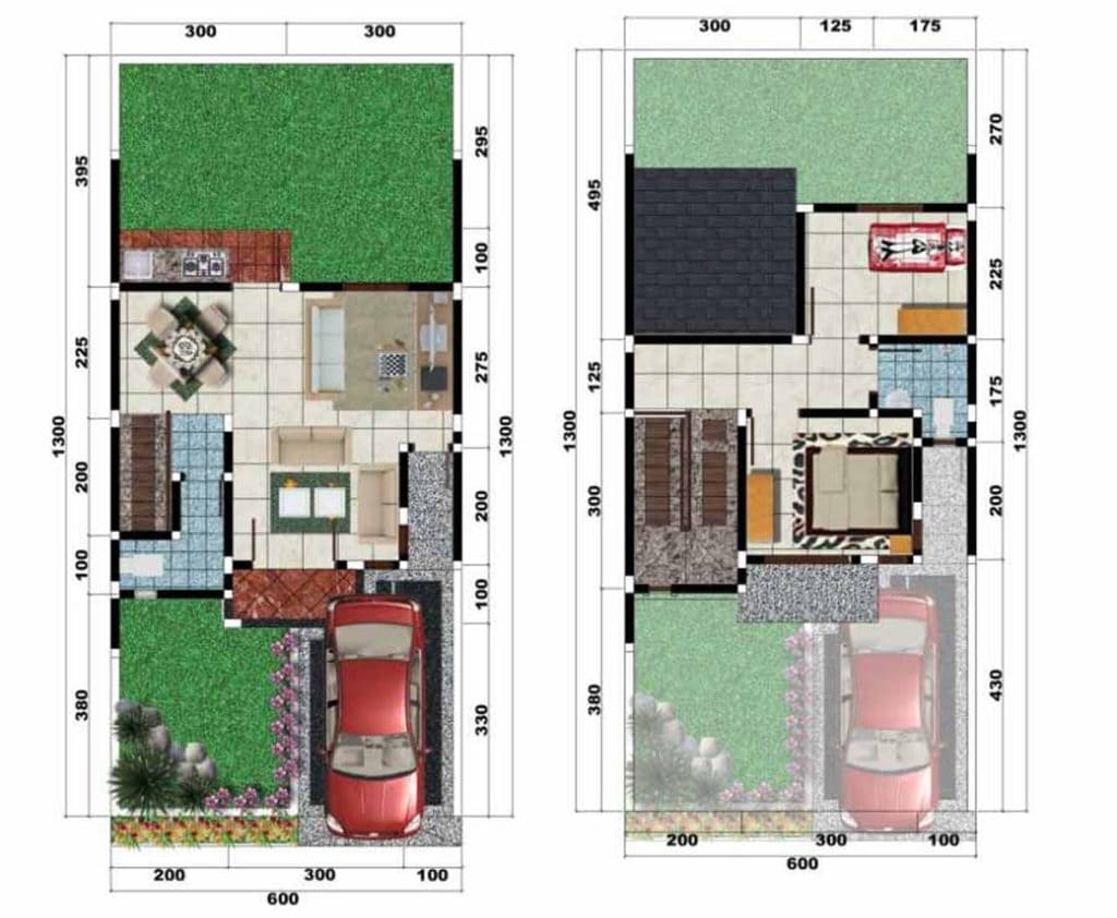 Desain rumah 2 lantai sederhana dan biaya terbaru 2024.