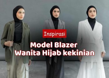 model blazer wanita hijab kekinian