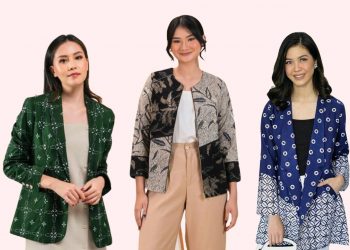 model blazer batik untuk wanita gemuk