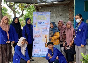 Cegah Stunting, Mahasiswa Universitas Negeri Malang Sebar Media Edukasi di Kediri