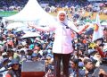 Dampingi Kampanye di Sidoarjo, Khofifah Minta Gibran Ingat Jatim Kalau Menang