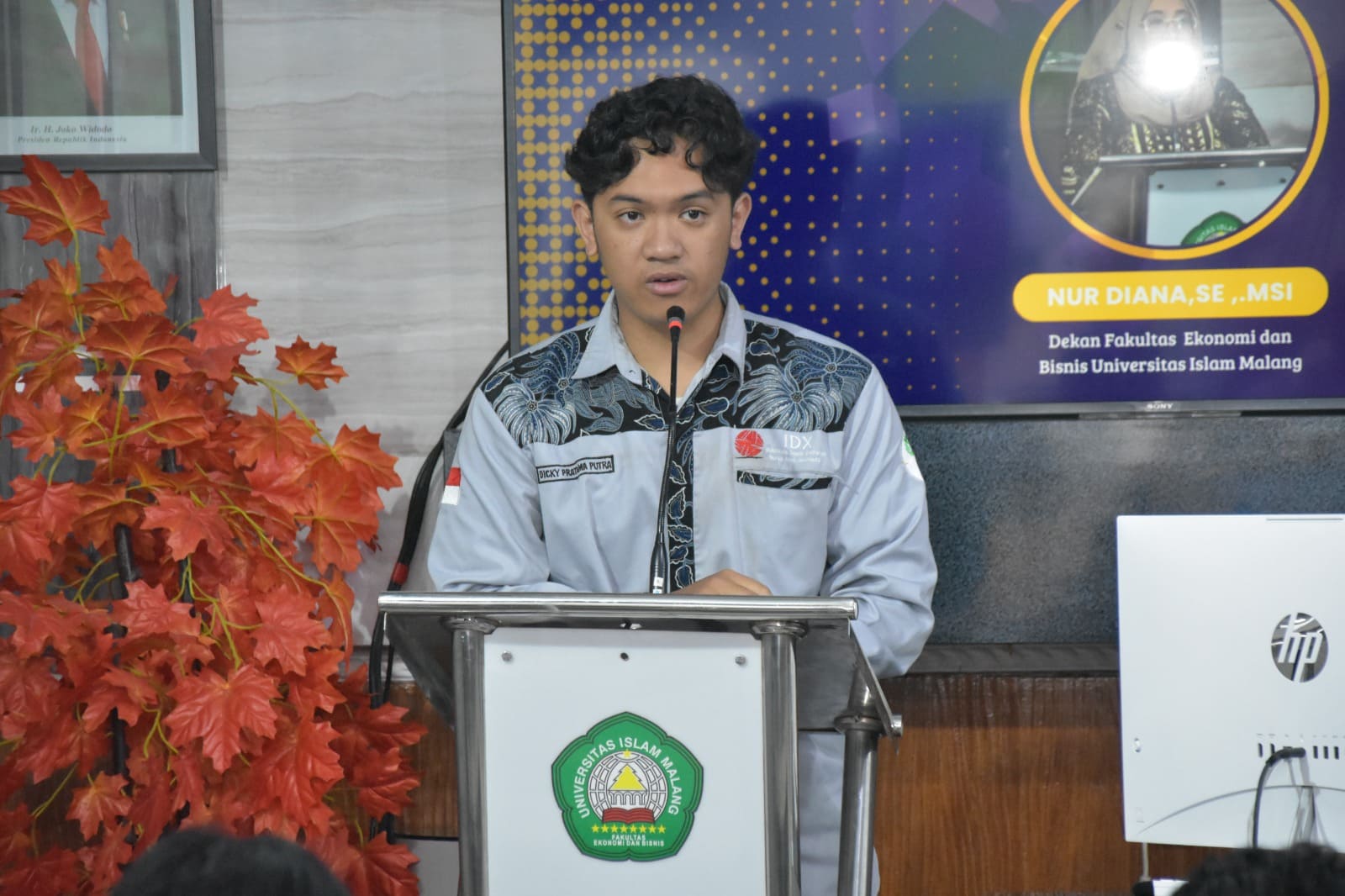 Sosialisasi Sekolah Pasar Modal di FEB Unisma.