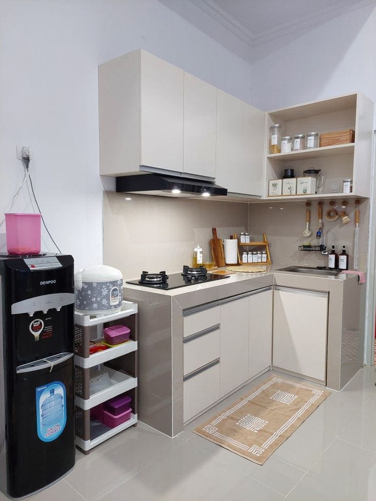 Dapur minimalis modern ukuran kecil tapi cantik terbaru 2024.