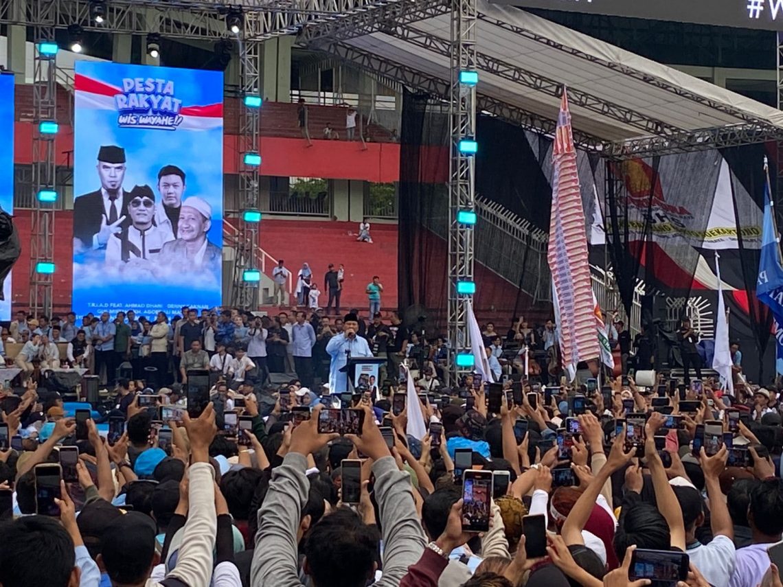 Kampanye di Sidoarjo, Prabowo: Saya Merasakan Aura Gus Dur Mendukung Saya dari Langit 1 Prabowo.