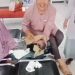 wanita lahiran di bank BRI