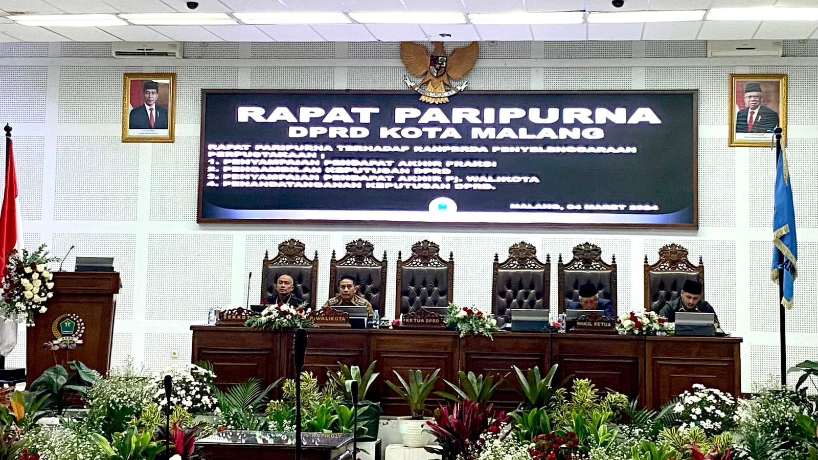 Pengesahan Ranperda Penyelenggaraan Perpustakaan di Malang.