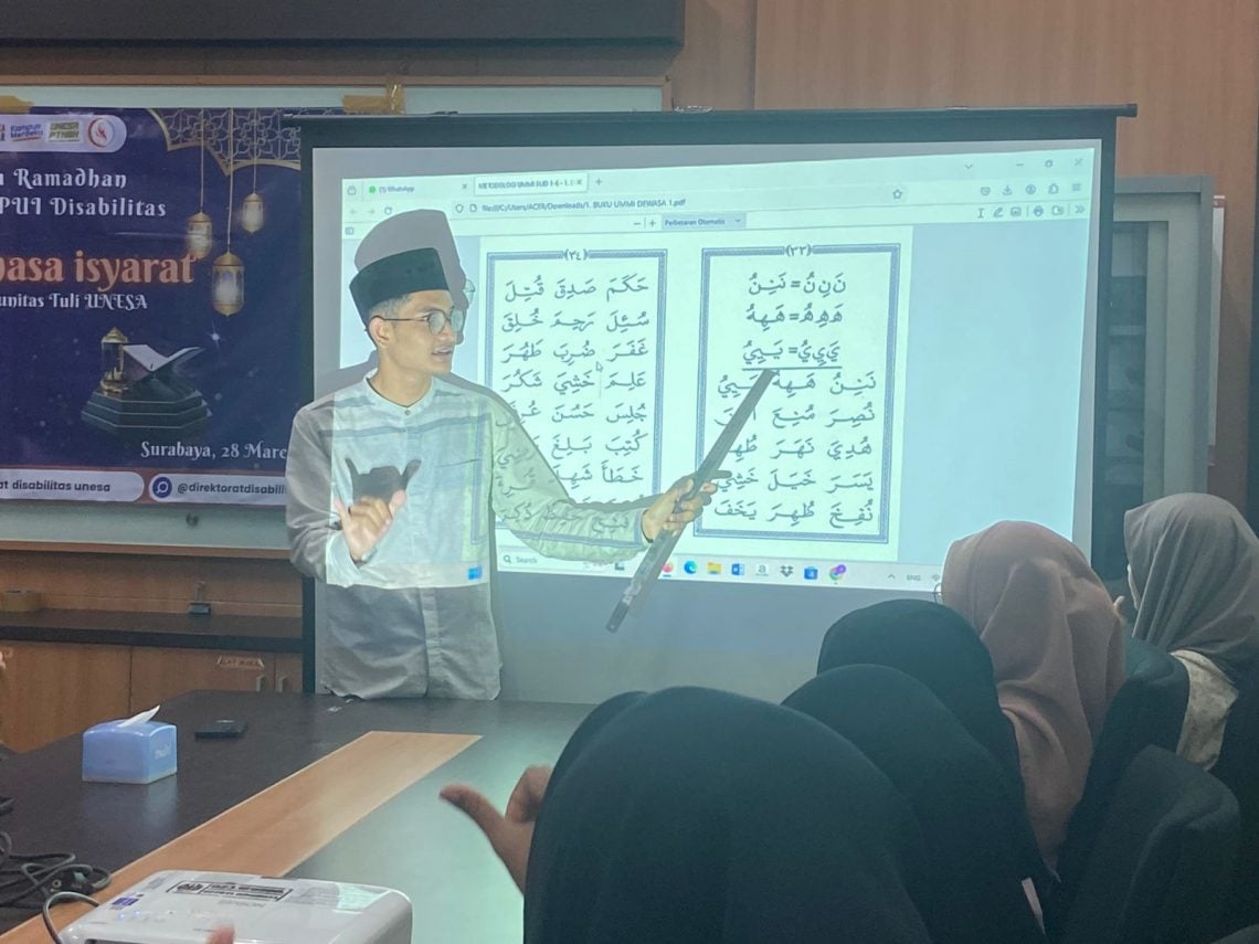 Saat Komunitas Tuli Unesa Isi Bulan Ramadan Belajar Ngaji Pakai Bahasa Isyarat 1 Komunitas Tuli