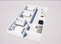 Desain rumah 6x10 3 kamar.