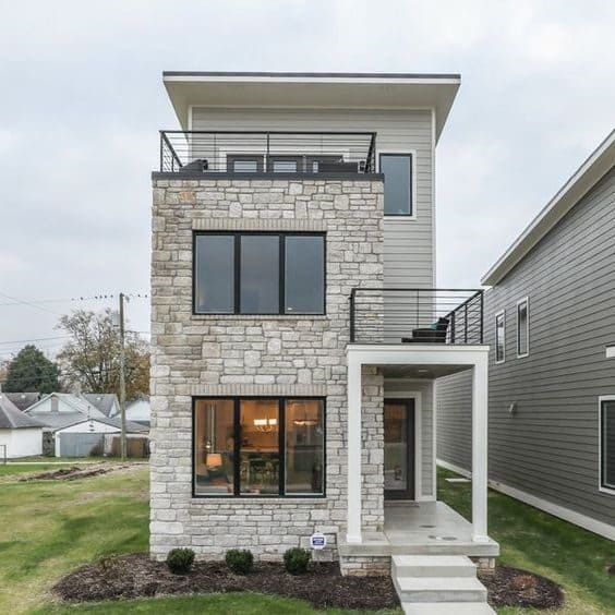 7 Desain Rumah 3 Lantai dengan Rooftop, Vibes Hunian Anak Muda yang Nyaman Jadi Lokasi Favorit untuk Bersantai 4 Rekomendasi desain rumah 3 lantai dengan rooftop.