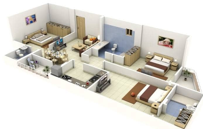 Inspirasi 5 Desain Rumah 6x10 Memanjang Tipe Minimalis Modern: Cocok Banget Jadi Hunian Kaum Milenial! 1 Desain rumah 6x10 memanjang.