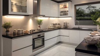 Dapur minimalis modern ukuran kecil tapi cantik.