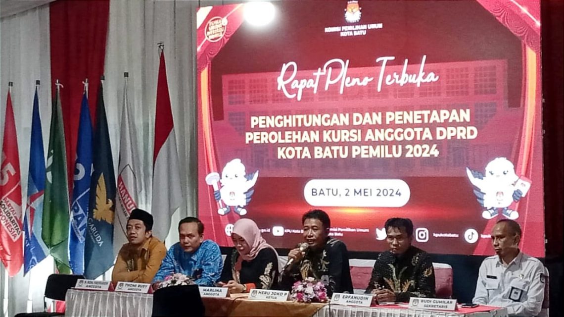 KPU Tetapkan Caleg Terpilih DPRD Kota Batu, Ada Nama Ganis Pratiwi Rumpoko 1 KPU Batu