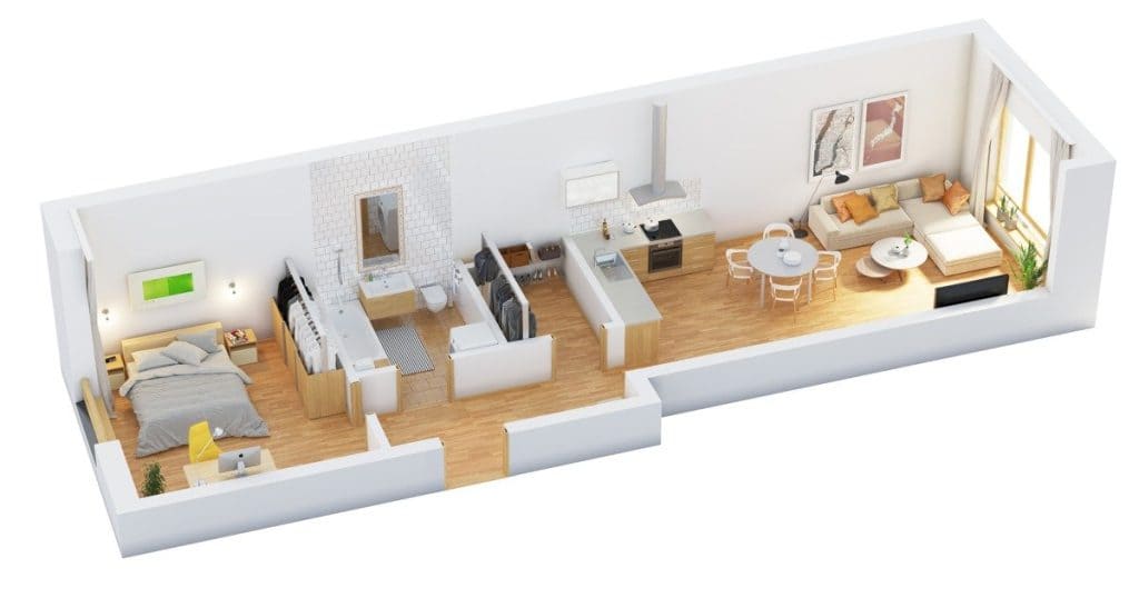 Inspirasi 5 Desain Rumah 6x10 Memanjang Tipe Minimalis Modern: Cocok Banget Jadi Hunian Kaum Milenial! 3 Desain rumah 6x10 memanjang terbaik.