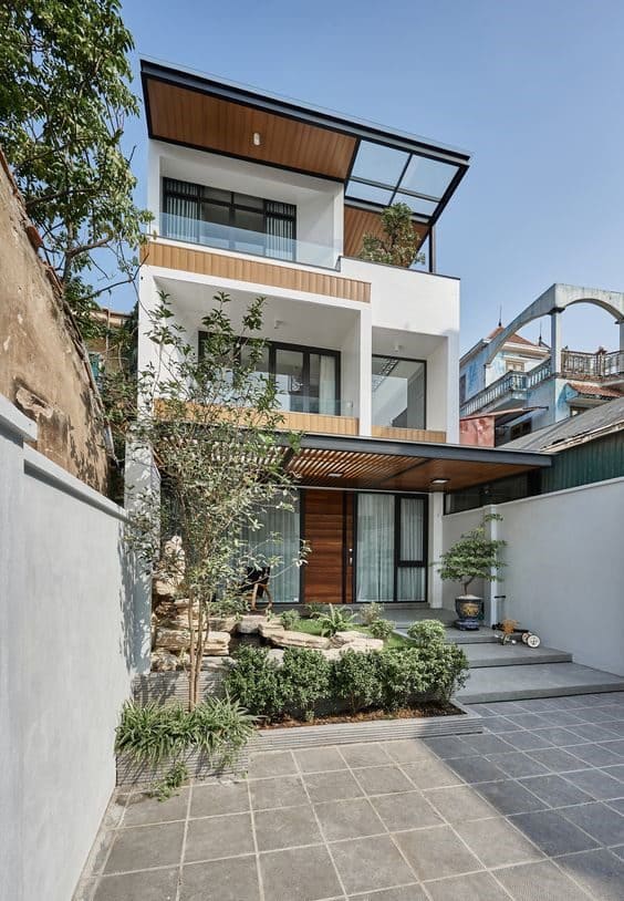 7 Desain Rumah 3 Lantai dengan Rooftop, Vibes Hunian Anak Muda yang Nyaman Jadi Lokasi Favorit untuk Bersantai 6 Desain rumah 3 lantai dengan rooftop 2024.
