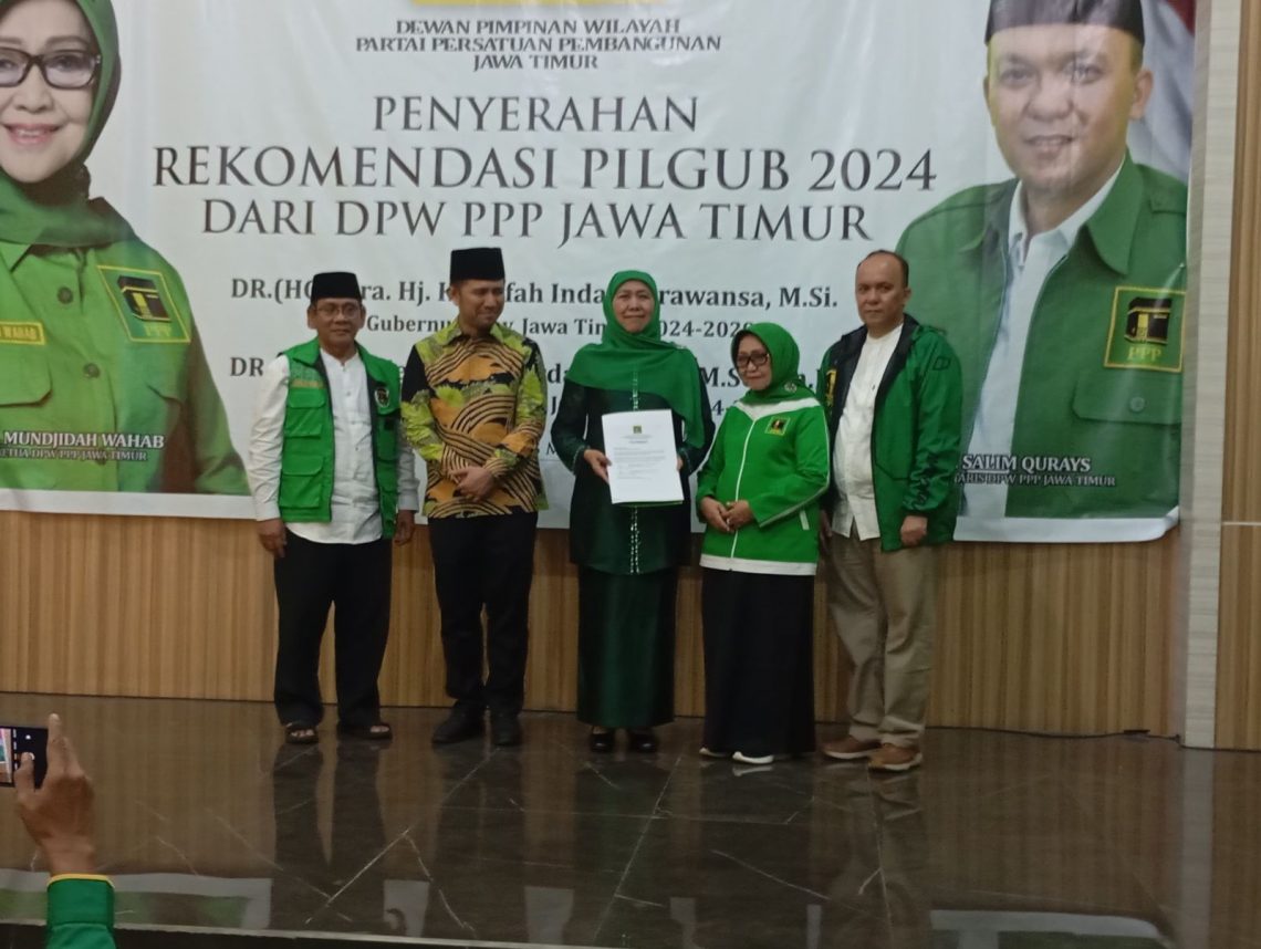 Khofifah - Emil Kantongi Rekomendasi Pilgub Jatim 2024 dari PPP 1 PPP