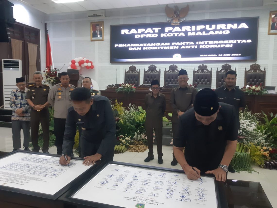DPRD Kota Malang Fasilitasi Forkopimda Tandatangani Pakta Integritas dan Komitmen Antikorupsi 1 Antikorupsi