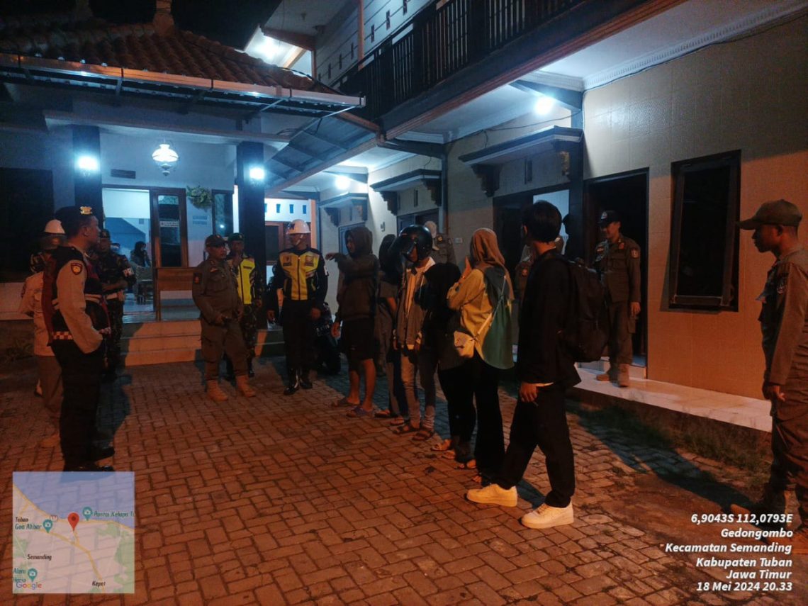 Malu! Lima Pasangan Bukan Suami Istri Terjaring Razia di Tuban 1 Sat Pol PP