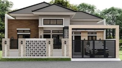 Contoh pagar tembok rumah minimalis murah.