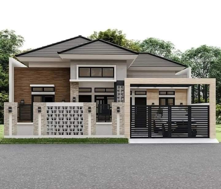 Contoh pagar tembok rumah minimalis murah.