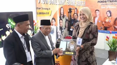 Wapres Ma'ruf Amin Kunjungi Booth Unikama di YPS Asy-Syadzili