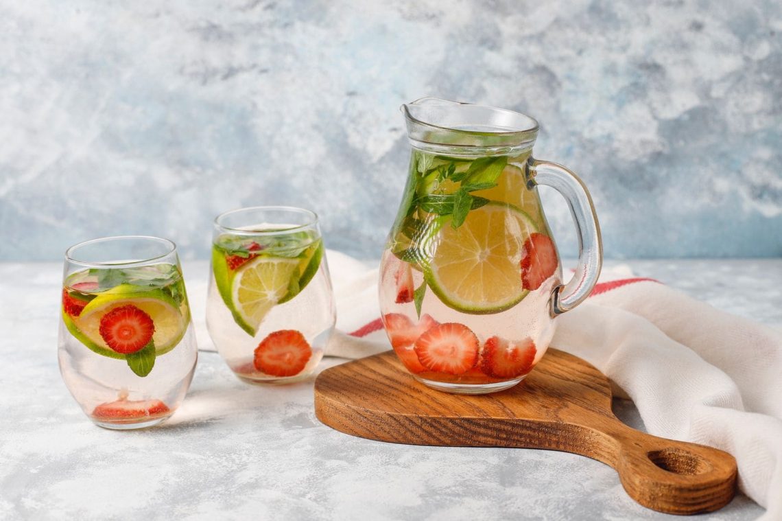 Infused water.