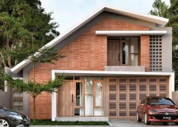 Desain rumah 2 lantai sederhana dan biaya.