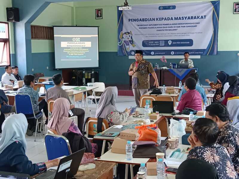 Pengabdian Masyarakat, Dosen dan LPPM UM Beri Pelatihan Pembelajaran Berdiferensiasi pada Guru SMK PGRI Singosari 2 LPPM UM di SMK PGRI Singosari.