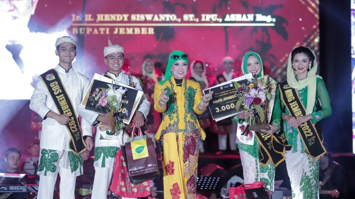 Gus dan Ning Jember 2024 Terpilih Bakal Promosi Wisata dan Budaya: Cetak Generasi Unggul 1 Gus dan Ning Jember.