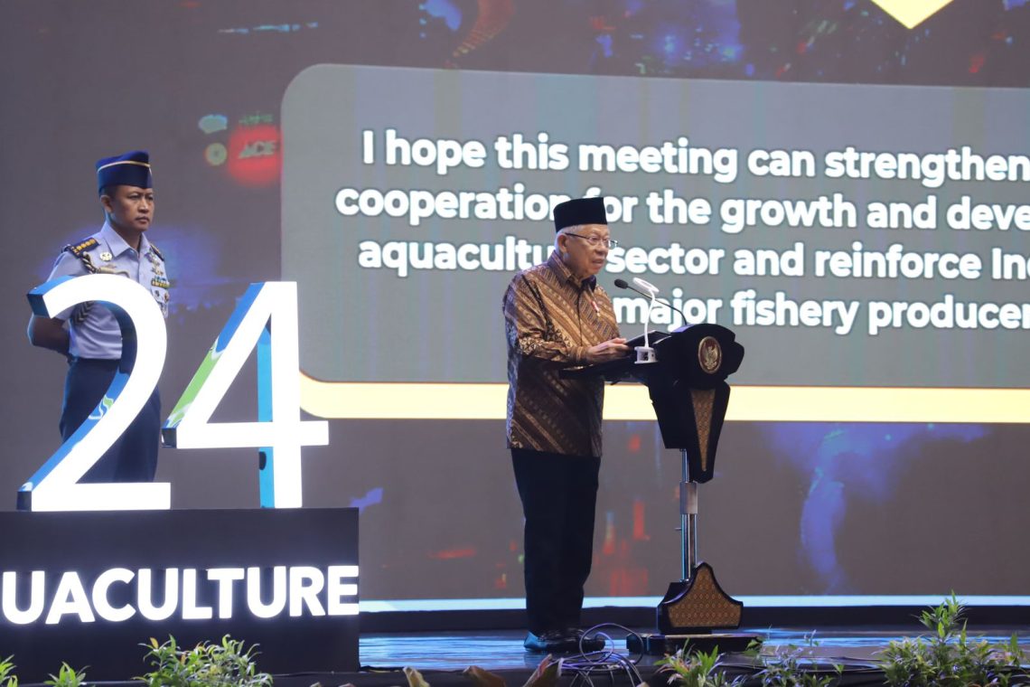 Wakil Presiden Maruf Amin Resmi Buka Asian Pasific Aquaculture di Surabaya 1 Wapres