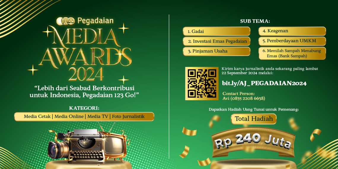 123 Go!! Pegadaian Media Awards 2024 Resmi Digelar 1 Award Pegadaian