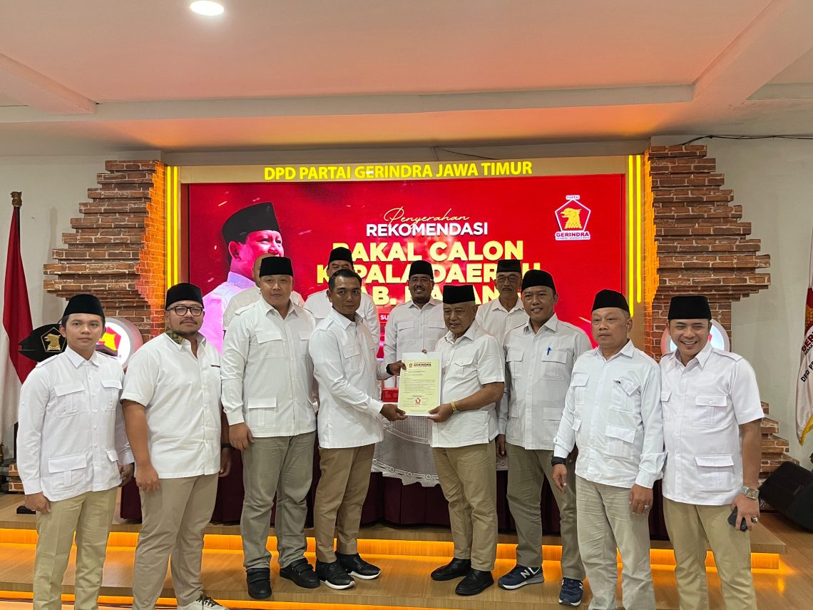 Sanusi dan Lathifah Shohib Giliran Terima Rekom Pilkada Malang 2024 dari Partai Gerindra 1 Sanusi-latifah