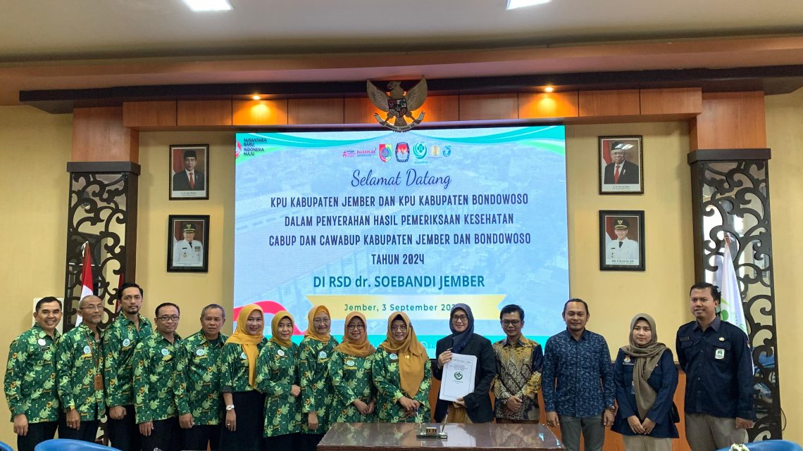 RSD dr Soebandi Serahkan Hasil Tes Kesehatan Paslon, Ini Kata Ketua KPU Jember 1 Ketua KPU Jember