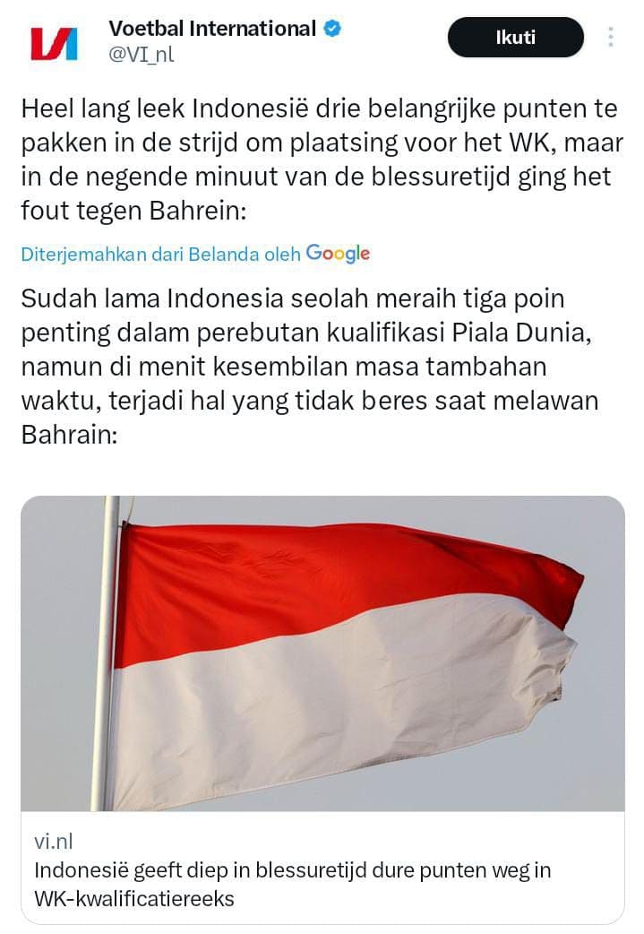Laga Indonesia vs Bahrain.