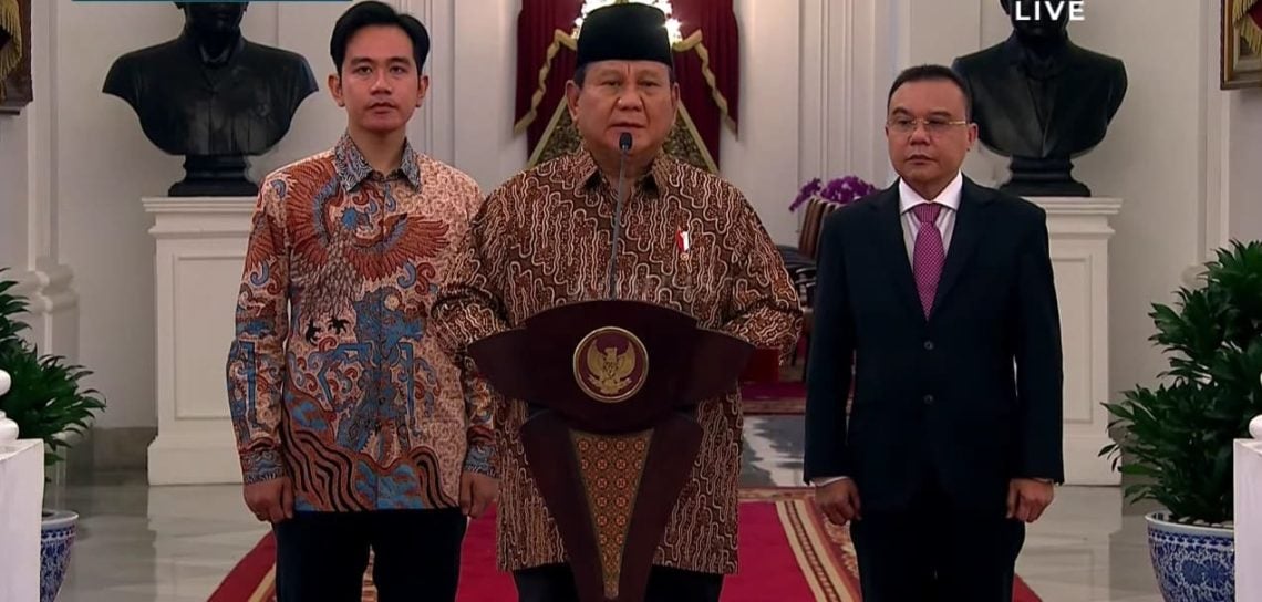 Susunan Kabinet Merah Putih Prabowo-Gibran, Berikut 53 Daftar Nama Menteri Lengkap 1 Kabinet Merah Putih.