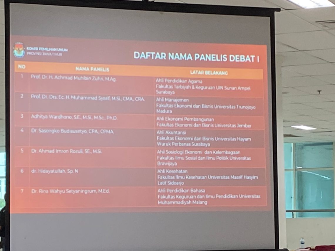 Debat Pilgub Jatim 2024