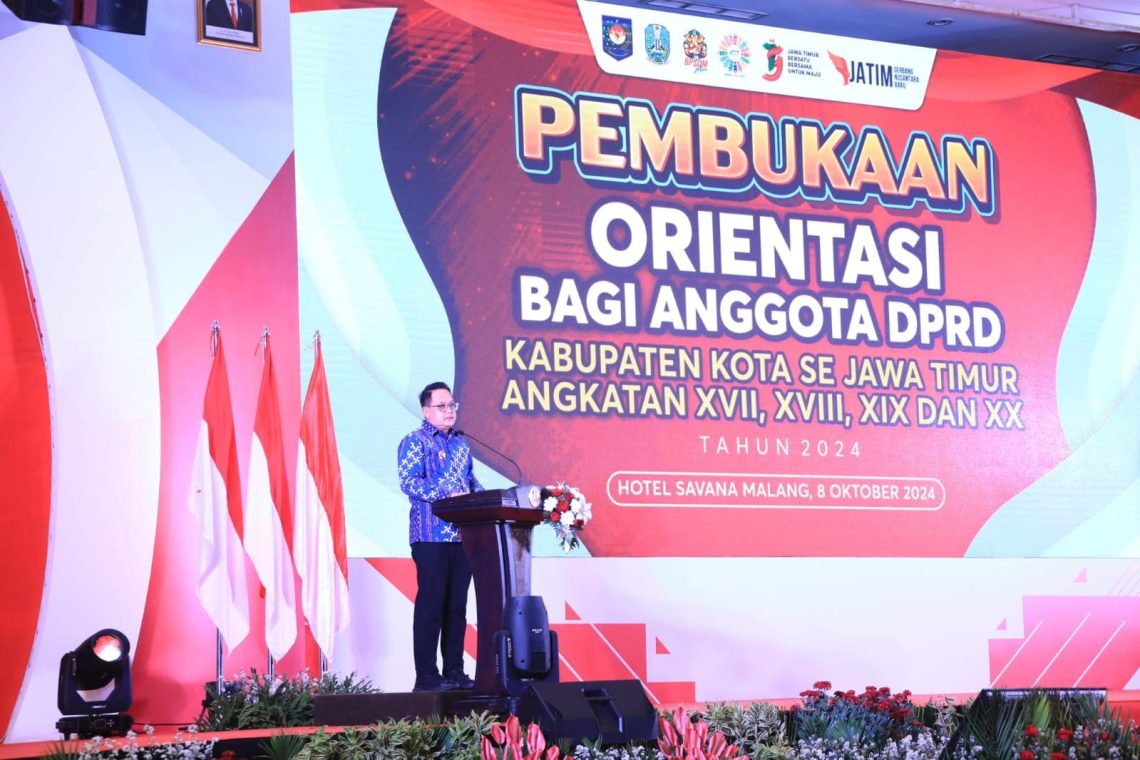 Perkuat Sinergi, 1.695 Anggota DPRD Kabupaten/Kota Se-Jatim Ikut Orientasi di Malang 1 DPRD Kabupaten.