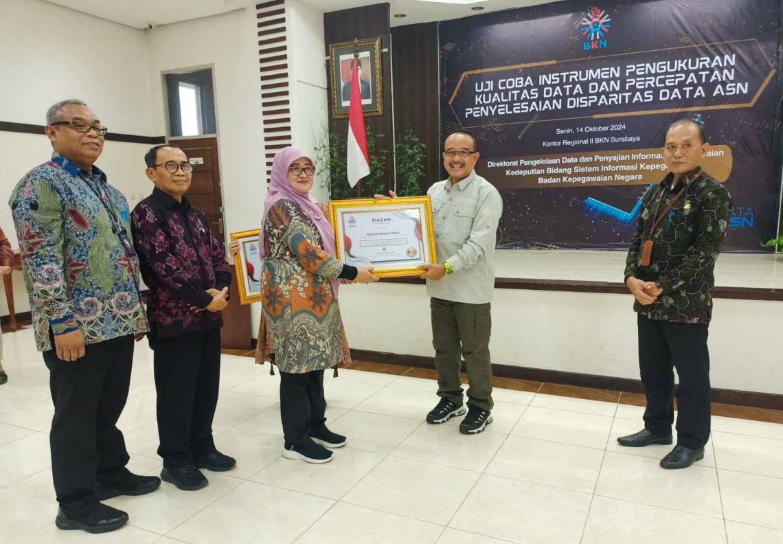 Kabupaten Jember Raih Capaian Disparitas Data ASN, 9.684 Data Rampung 1 Kabupaten Jember