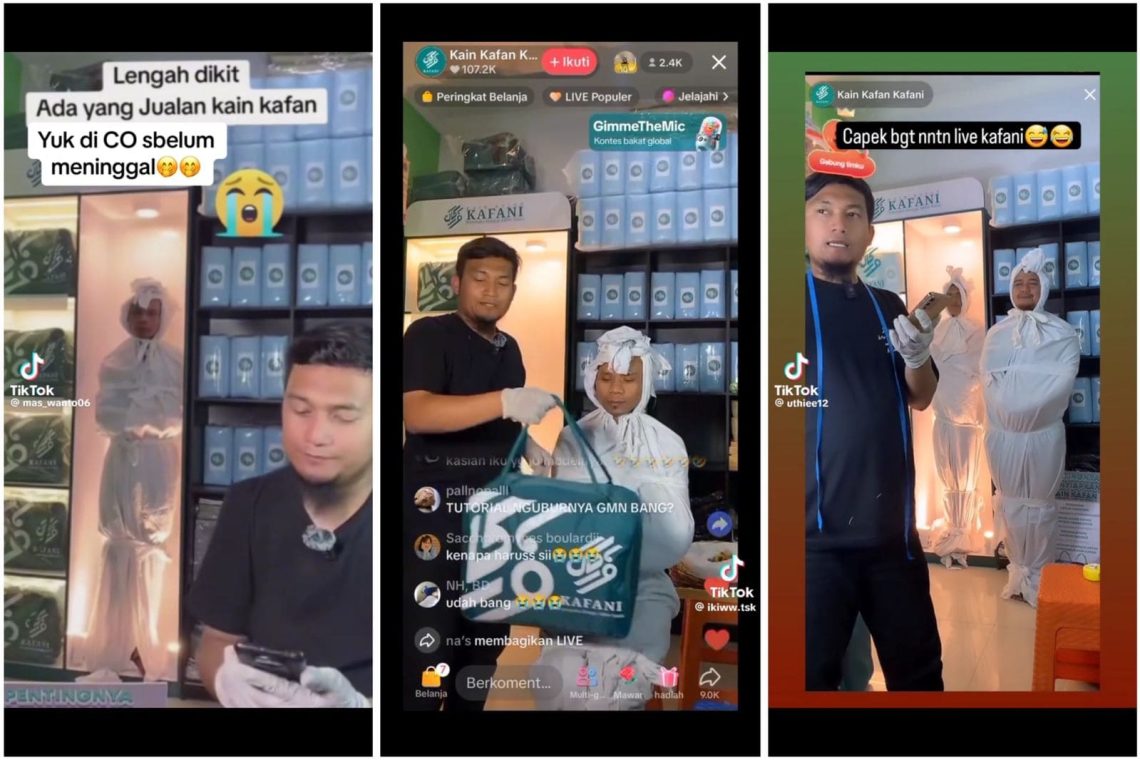 Jualan Kain Kafan, Akun TikTok Ini Viral hingga Banjir Komentar Netizen 1 Kain kafan.