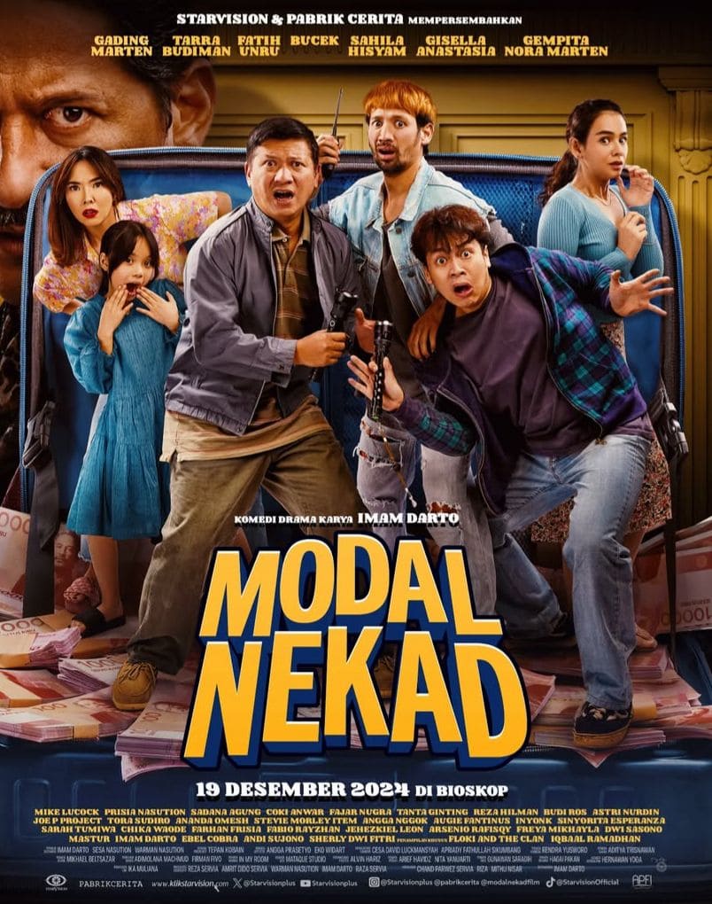 Modal Nekad Tayang 19 Desember 2024, Pertemuan Gading Marten, Gisel, dan Gempi dalam Film Komedi Segar 2 Modal Nekad tayang Desember 2024.