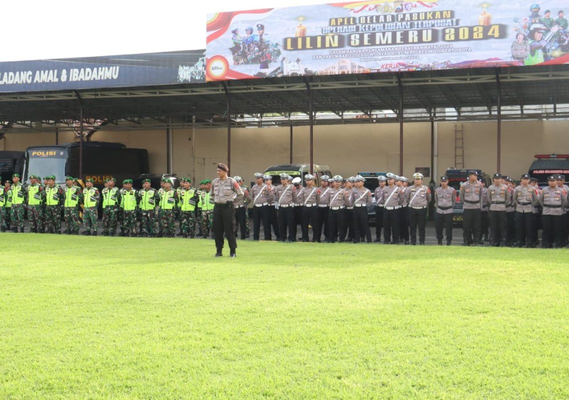 219 Personel Gabungan di Kota Mojokerto Siaga Operasi Lilin Semeru, Ini 5 Pos Pengamanannya! 1 Operasi Lilin Semeru.