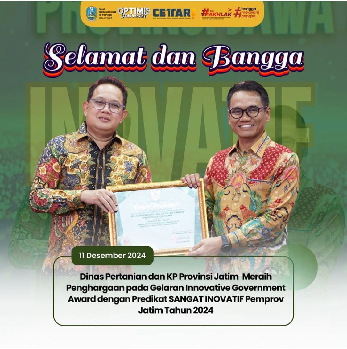 Jatim Kuasai Pasar Pangan Nasional dengan Inovasi Pertanian, Raih Penghargaan IGA 2024 2 Jatim penghasil pangan nasional.