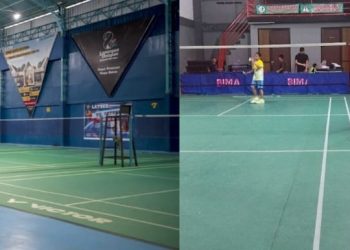 Lapangan badminton terbaik.
