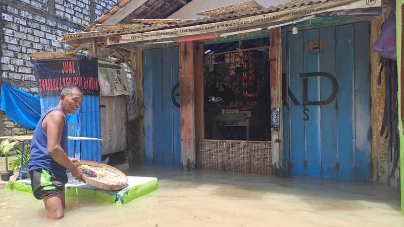 Banjir di Bengawan Solo Tuban.