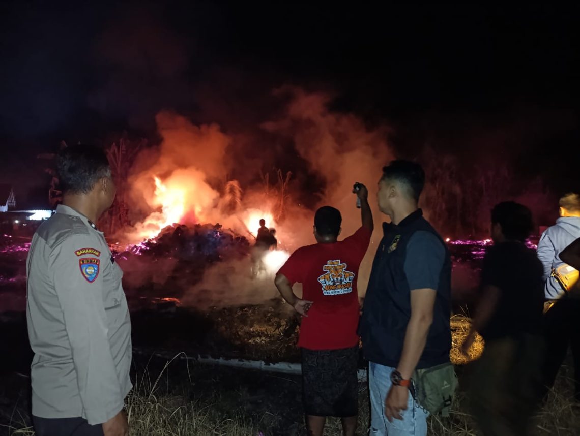 kebakaran gudang pengeringan tembakau